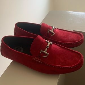 Red loafers